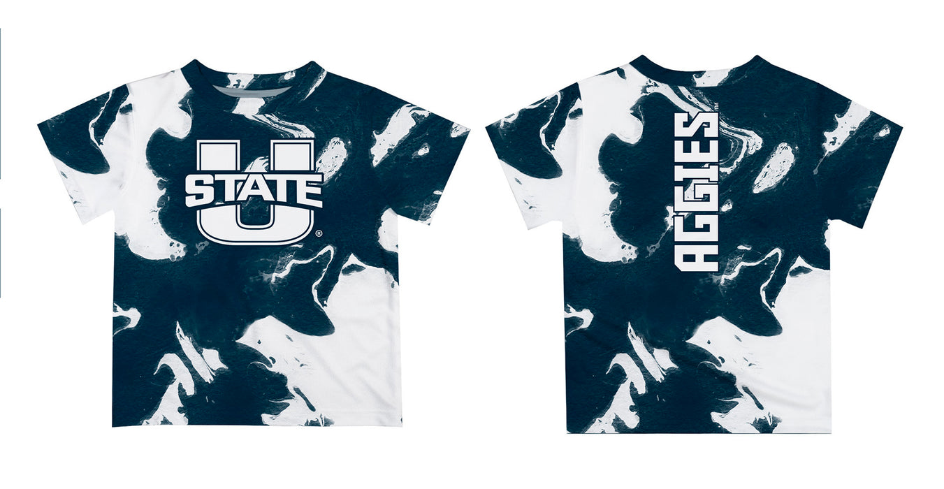 Utah State Aggies USU Vive La Fete Marble Boys Game Day Navy Short Sleeve Tee - Vive La Fête - Online Apparel Store