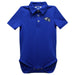 University of Wisconsin Stout Blue Devils UW Embroidered Royal Solid Knit Polo Onesie