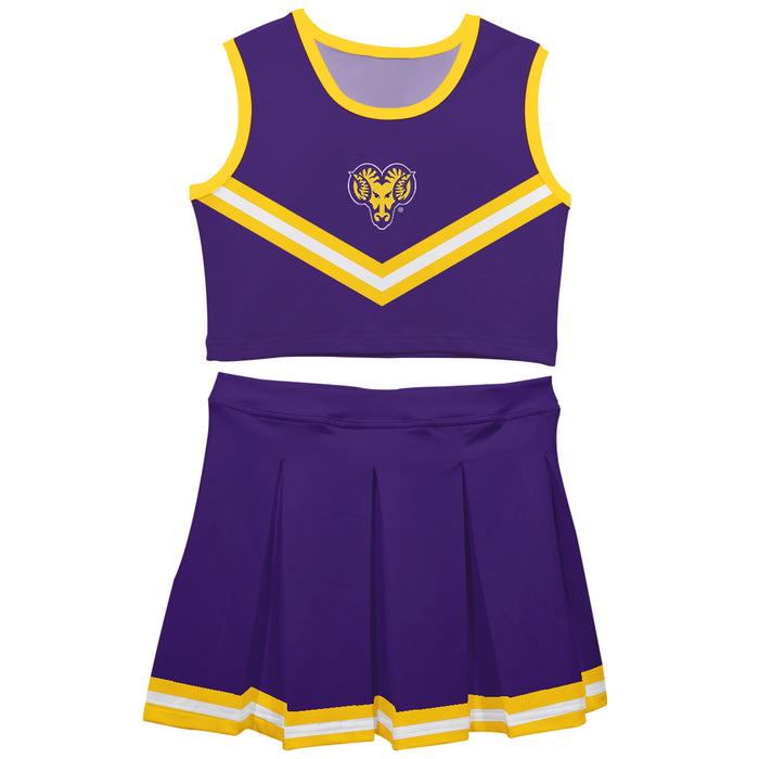 West Chester University Golden Rams WCU  Vive La Fete Game Day Purple Sleeveless Chearleader Set