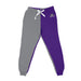 Weber State University Wildcats WSU Vive La Fete Color Block Womens Purple Gray Fleece Jogger