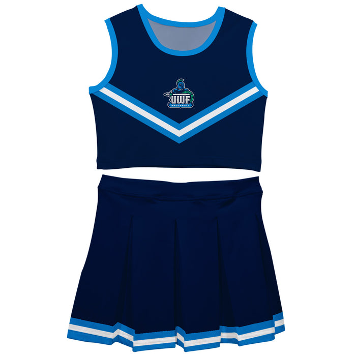 West Florida Argonauts UWF Vive La Fete Game Day Navy Sleeveless Cheerleader Set