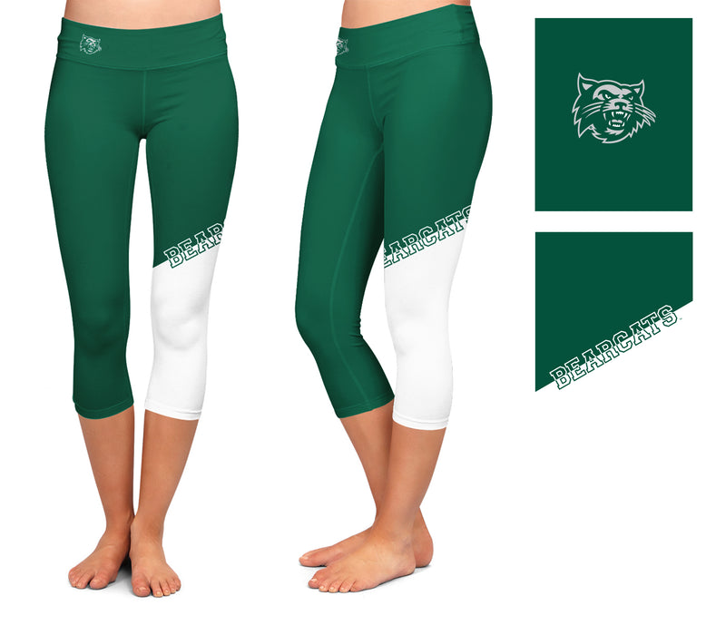 Northwest Missouri Bearcats Vive La Fete Game Day Collegiate Leg Color Block Women Green White Capri Leggings - Vive La Fête - Online Apparel Store