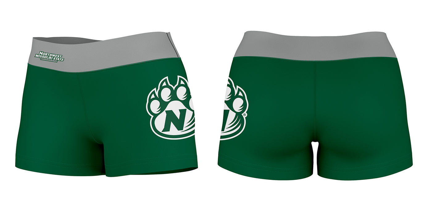 NWM Bearcats Vive La Fete Logo on Thigh & Waistband Green Gray Women Yoga Booty Workout Shorts 3.75 Inseam - Vive La Fête - Online Apparel Store