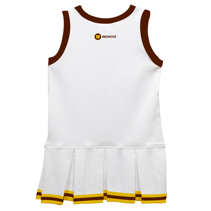 Western Michigan Broncos Vive La Fete Game Day White Sleeveless Youth Cheerleader Dress - Vive La Fête - Online Apparel Store