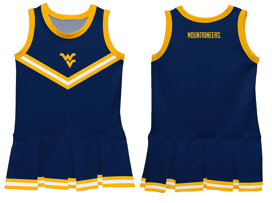 West Virginia University Mountaineers Vive La Fete Game Day Blue Sleeveless Cheerleader Dress - Vive La Fête - Online Apparel Store