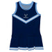 Western Washington Vikings Vive La Fete Game Day Blue Sleeveless Cheerleader Dress