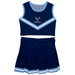 Western Washington Vikings Vive La Fete Game Day Blue Sleeveless Chearleader Set