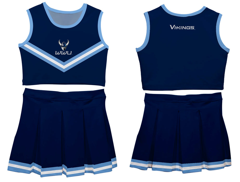 Western Washington Vikings Vive La Fete Game Day Blue Sleeveless Chearleader Set - Vive La Fête - Online Apparel Store